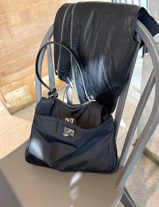 Buckle Nylon Tote Bag Shoulder Crossbody Bag
