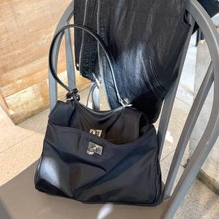Buckle Nylon Tote Bag Shoulder Crossbody Bag