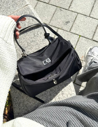 Buckle Nylon Tote Bag Shoulder Crossbody Bag