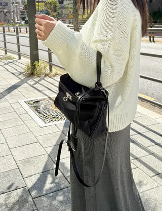 Buckle Nylon Tote Bag Shoulder Crossbody Bag