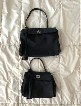 Buckle Nylon Tote Bag Shoulder Crossbody Bag