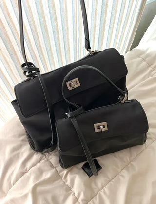 Buckle Nylon Tote Bag Shoulder Crossbody Bag