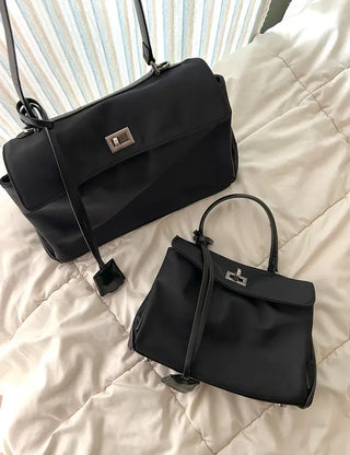 Buckle Nylon Tote Bag Shoulder Crossbody Bag