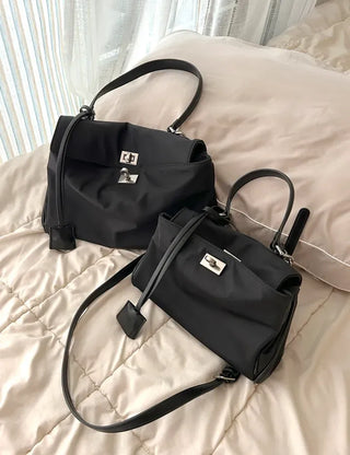 Buckle Nylon Tote Bag Shoulder Crossbody Bag