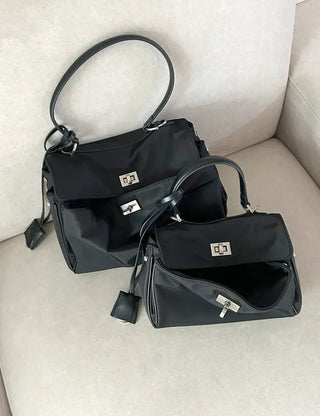 Buckle Nylon Tote Bag Shoulder Crossbody Bag