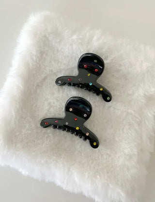 1+1 Hairpin Color Cubic Claw Clip Set Mini