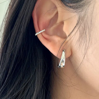 Bold One-Touch A-Line Hoop Earrings Basic 11% Off