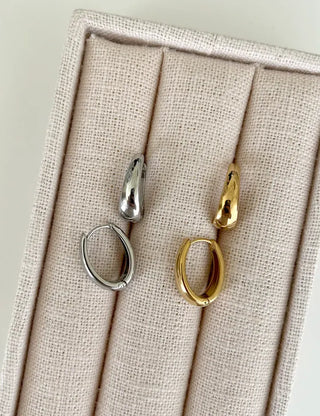 Bold One-Touch A-Line Hoop Earrings Basic 11% Off