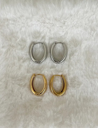 Bold One-Touch A-Line Hoop Earrings Basic 11% Off