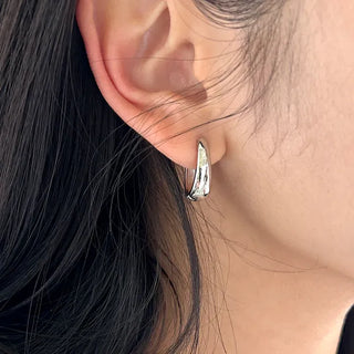 Bold One-Touch A-Line Hoop Earrings Basic 11% Off