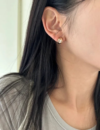 Surgical Steel Earrings Melo Bold Fashion Earrings Pink Gold