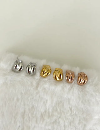 Surgical Steel Earrings Melo Bold Fashion Earrings Pink Gold