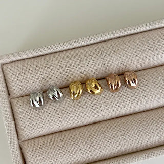 Surgical Steel Earrings Melo Bold Fashion Earrings Pink Gold
