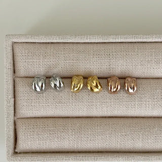Surgical Steel Earrings Melo Bold Fashion Earrings Pink Gold