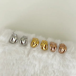 Surgical Steel Earrings Melo Bold Fashion Earrings Pink Gold