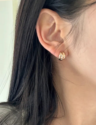 Surgical Steel Earrings Melo Bold Fashion Earrings Pink Gold