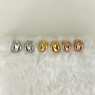 Surgical Steel Earrings Melo Bold Fashion Earrings Pink Gold