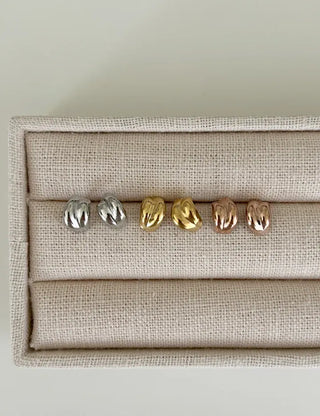 Surgical Steel Earrings Melo Bold Fashion Earrings Pink Gold