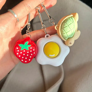 Clicker keyring miniature keycap keyboard key ring key holder
