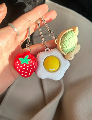 Clicker keyring miniature keycap keyboard key ring key holder