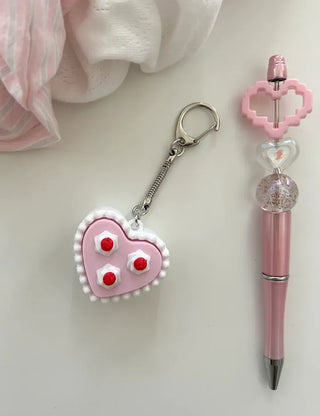 Clicker keyring miniature keycap keyboard key ring key holder