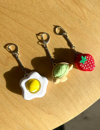 Clicker keyring miniature keycap keyboard key ring key holder