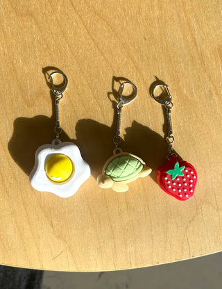 Clicker keyring miniature keycap keyboard key ring key holder