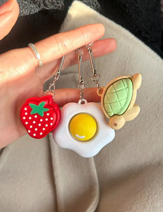 Clicker keyring miniature keycap keyboard key ring key holder