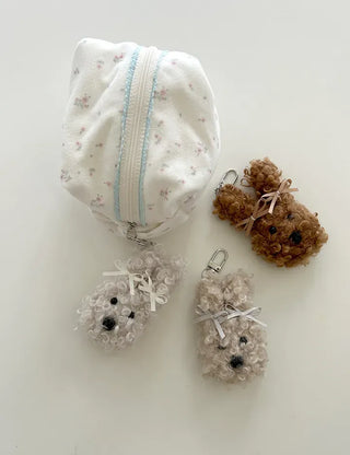 Curly Rabbit Doll Keyring Ribbon Keyholder Mini Bag Charm