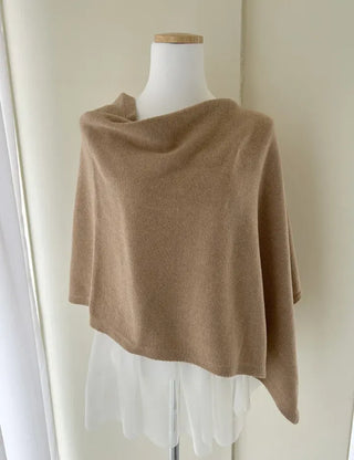 Knit cape shawl wool cardigan layered for wedding guest look