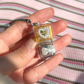 Pearl Keycap Keyring Pocket Ribbon Heart Keyholder Bag Charm