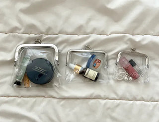 Snap-closure Transparent Cosmetic PVC Coin Purse
