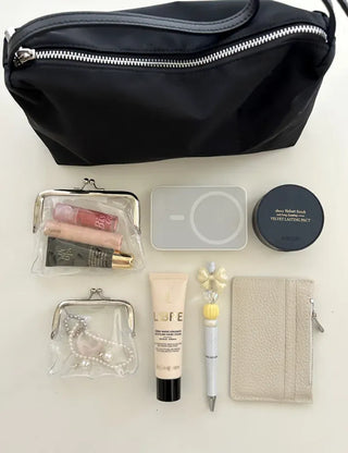 Snap-closure Transparent Cosmetic PVC Coin Purse