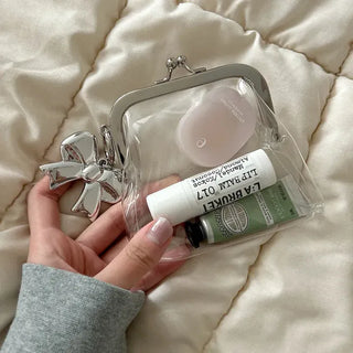 Snap-closure Transparent Cosmetic PVC Coin Purse