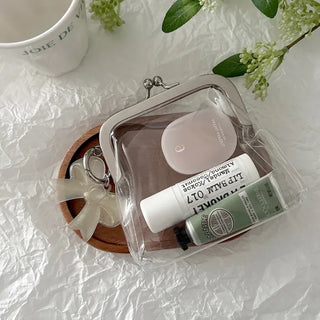 Snap-closure Transparent Cosmetic PVC Coin Purse