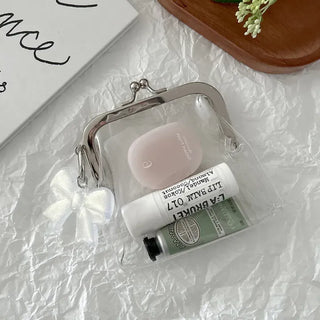 Snap-closure Transparent Cosmetic PVC Coin Purse