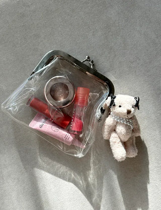 Snap-closure Transparent Cosmetic PVC Coin Purse