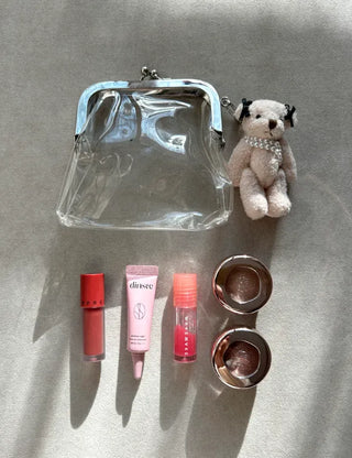 Snap-closure Transparent Cosmetic PVC Coin Purse