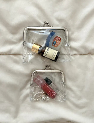 Snap-closure Transparent Cosmetic PVC Coin Purse