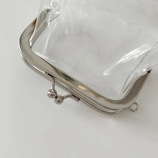 Snap-closure Transparent Cosmetic PVC Coin Purse