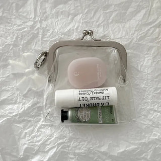 Snap-closure Transparent Cosmetic PVC Coin Purse
