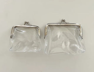 Snap-closure Transparent Cosmetic PVC Coin Purse