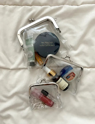 Snap-closure Transparent Cosmetic PVC Coin Purse