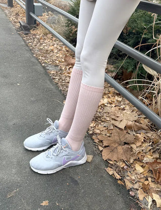 Non-slip knee socks, Pilates and yoga socks, non-slip ribbed