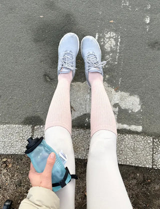 Non-slip knee socks, Pilates and yoga socks, non-slip ribbed