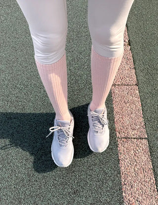 Non-slip knee socks, Pilates and yoga socks, non-slip ribbed