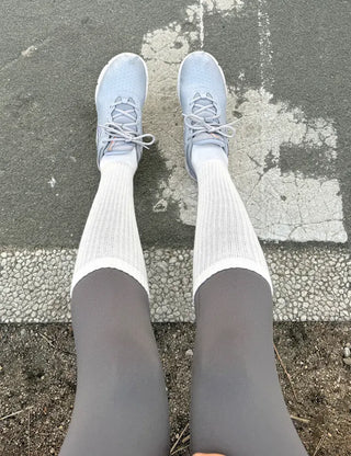 Non-slip knee socks, Pilates and yoga socks, non-slip ribbed