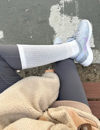 Non-slip knee socks, Pilates and yoga socks, non-slip ribbed