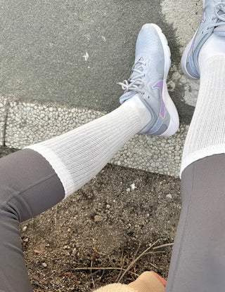 Non-slip knee socks, Pilates and yoga socks, non-slip ribbed
