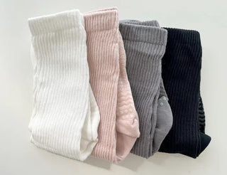 Non-slip knee socks, Pilates and yoga socks, non-slip ribbed